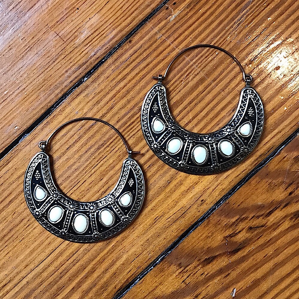 Urban Outfitters Boho Tribal Half Moon Earrings ✿